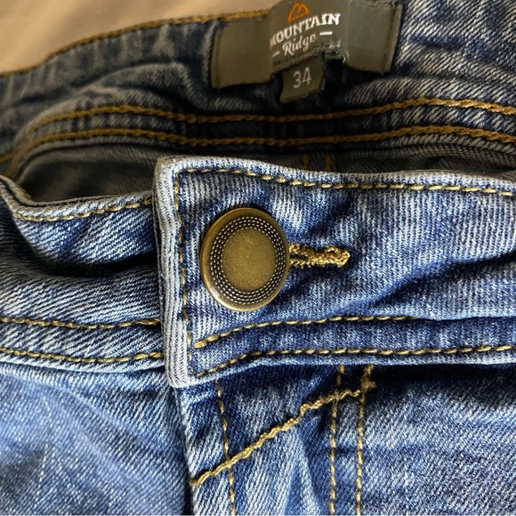 Mountain Ridge Mens 5 Pocket Bermuda Jean Shorts Size 34 Stretch Comfort Summer - Picture 6 of 9